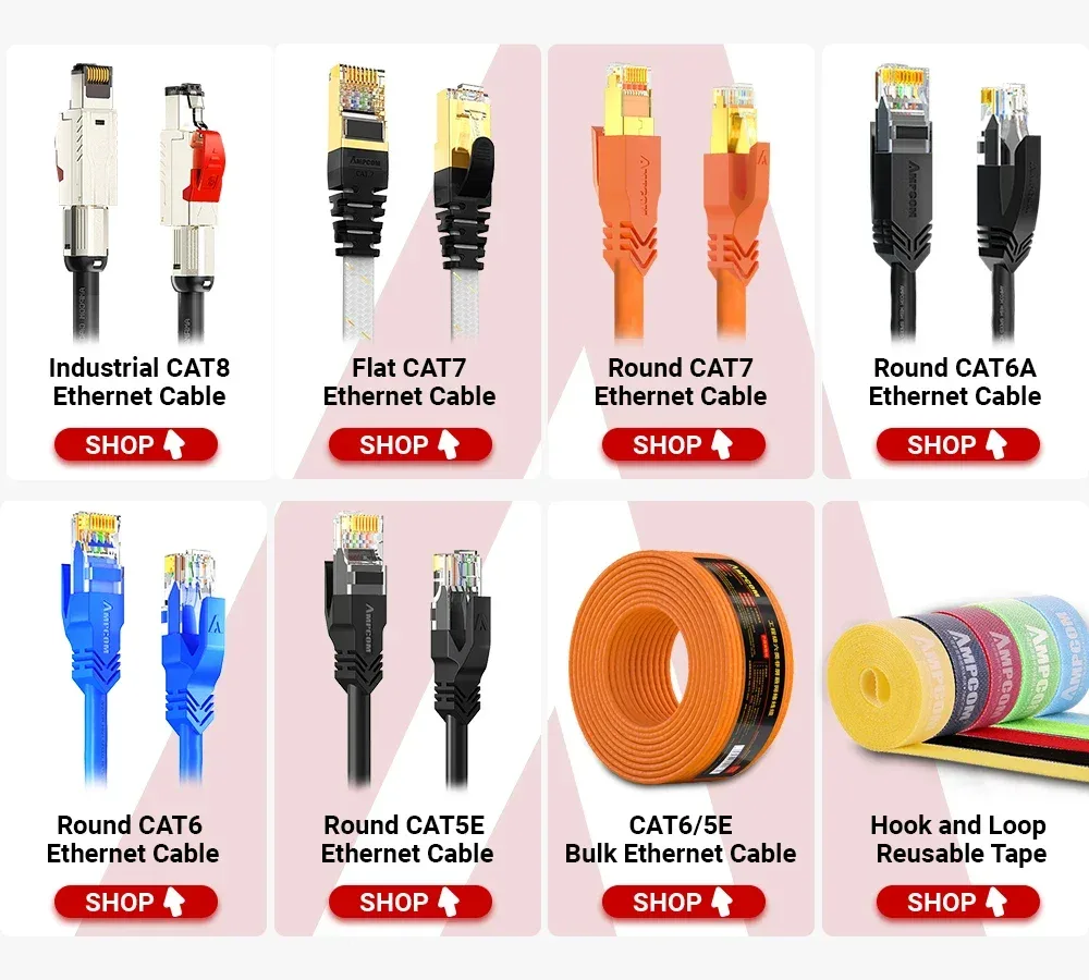 Câble Ethernet AMPCOM CAT8
