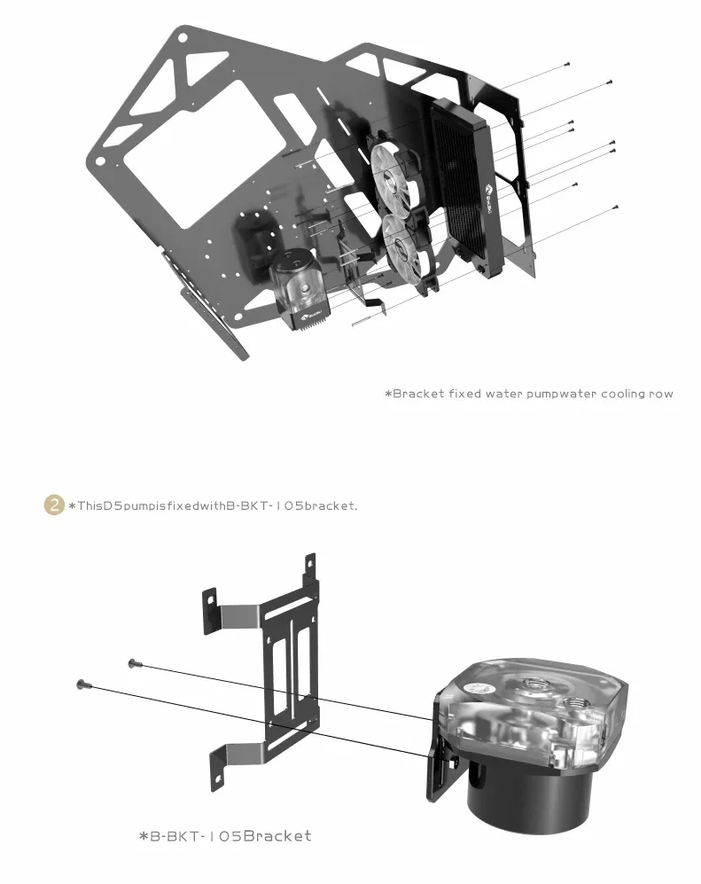 Dimensions du support Bykski