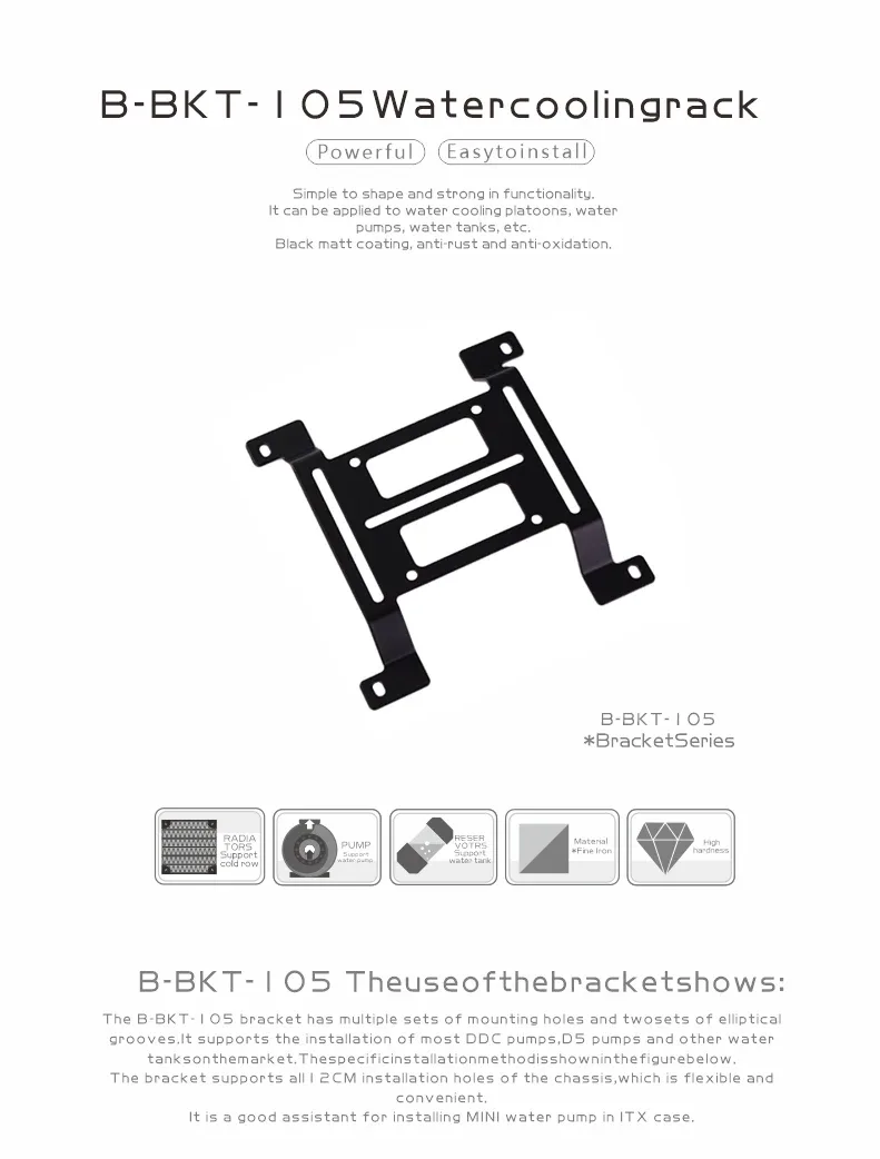 Support Bykski B-BKT-105 Vue d'ensemble