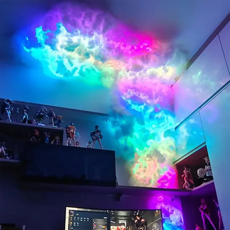 Nuage d'orage LED 3D avec synchronisation musicale et ruban multicolore - Image 1