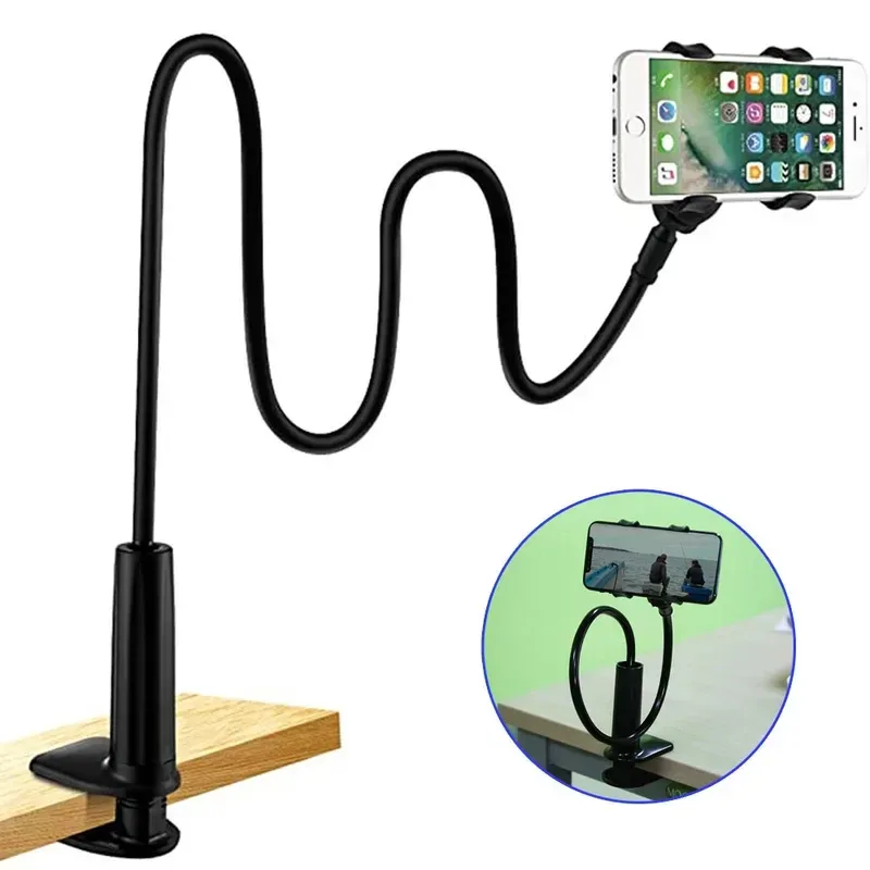 Lot de 2 supports universels à bras flexible pour smartphone (4 à 7 pouces) - Fixation bureau et chevet - Image 3