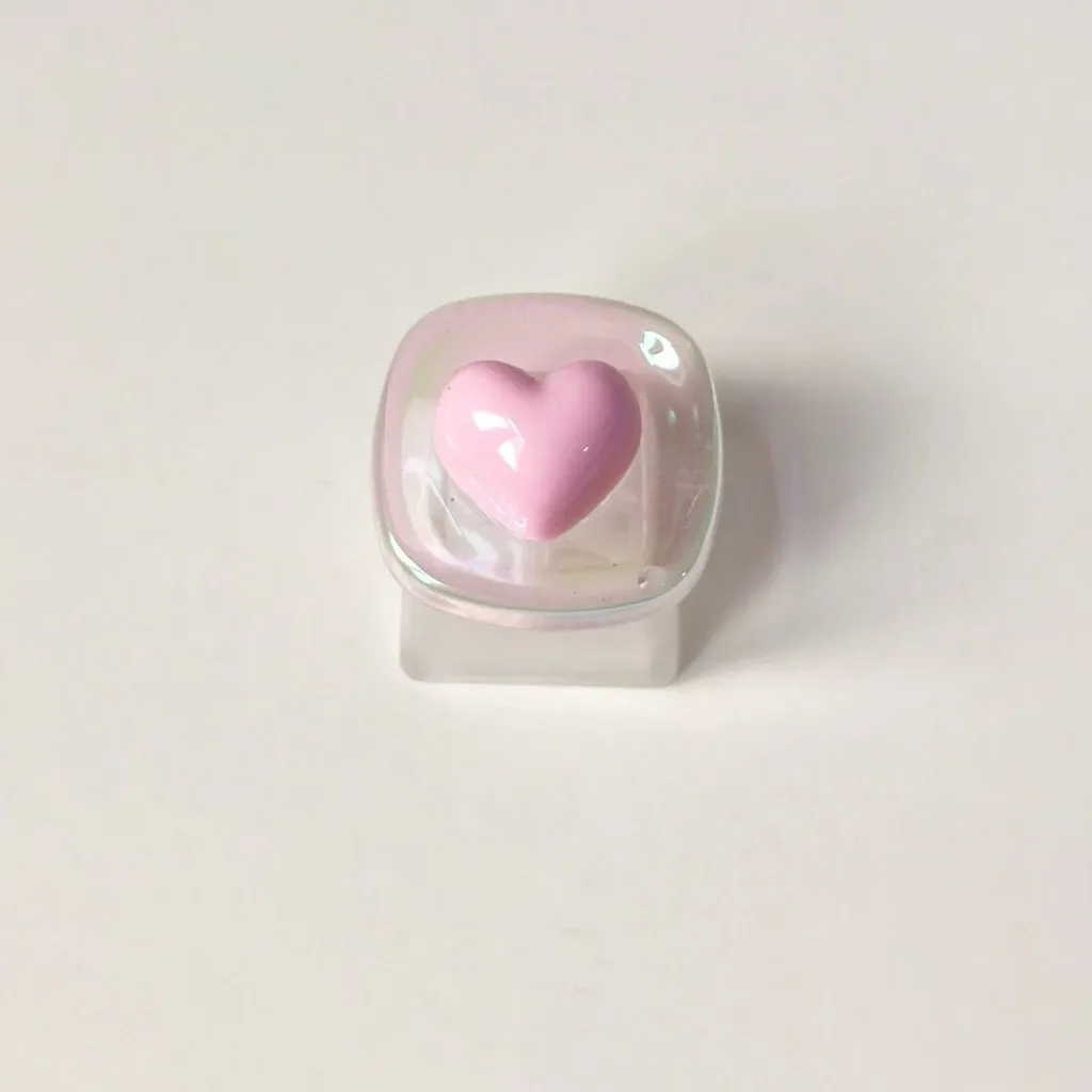 Set de touches pour clavier mécanique - Thème Sirène Rose et Cœurs - Image 5