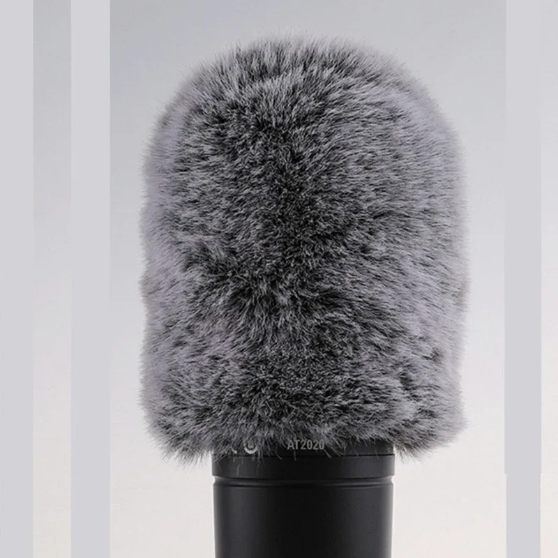 Bonnette anti-vent en fourrure pour microphone AT2020 - Image 4