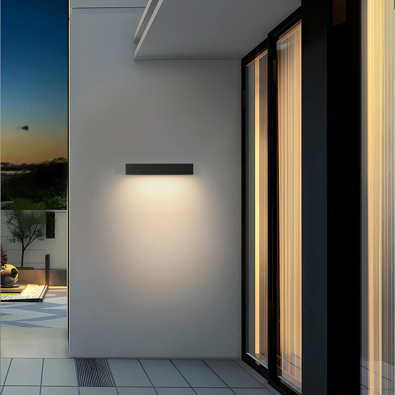 Éclairage de balcon moderne