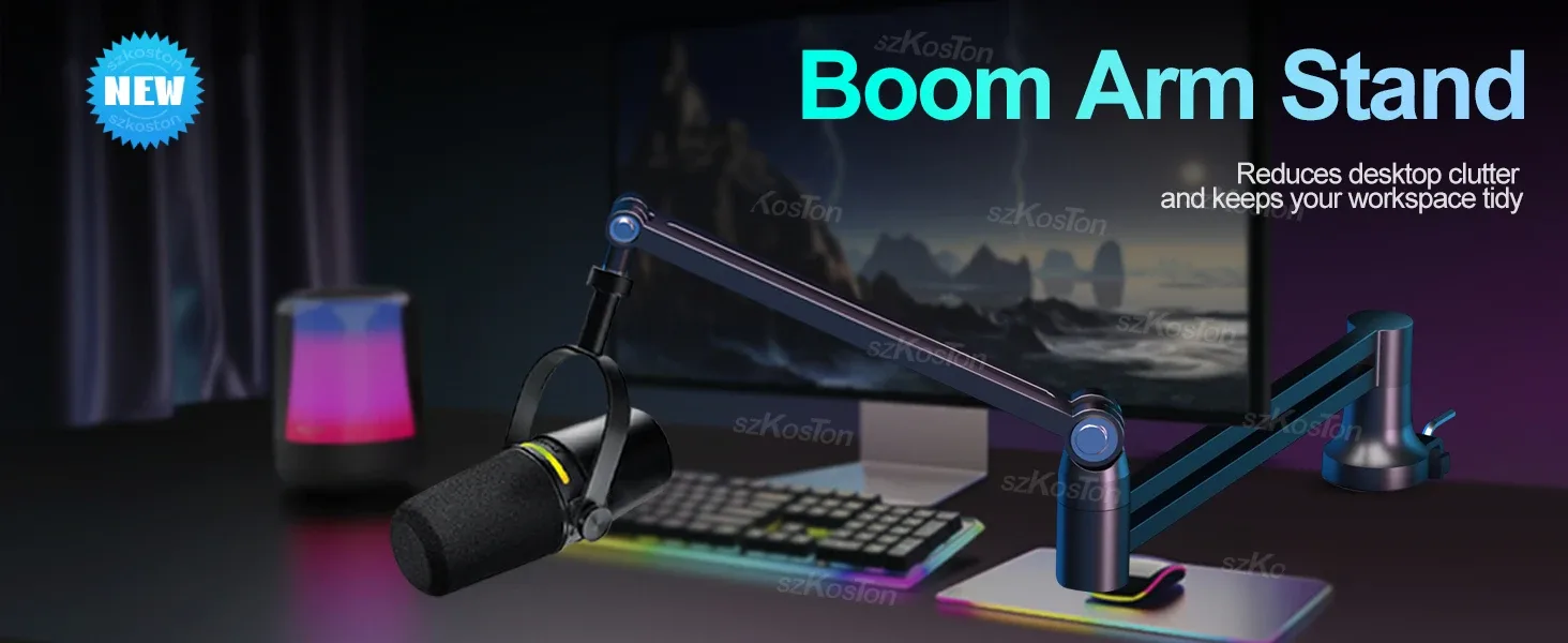 Bras de microphone profil bas