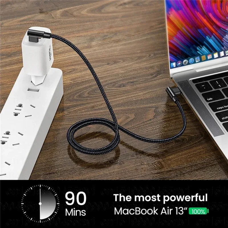 Câble USB-C vers USB-C 120W à angle droit (L) - Charge rapide PD 4.0/3.0 - Image 5
