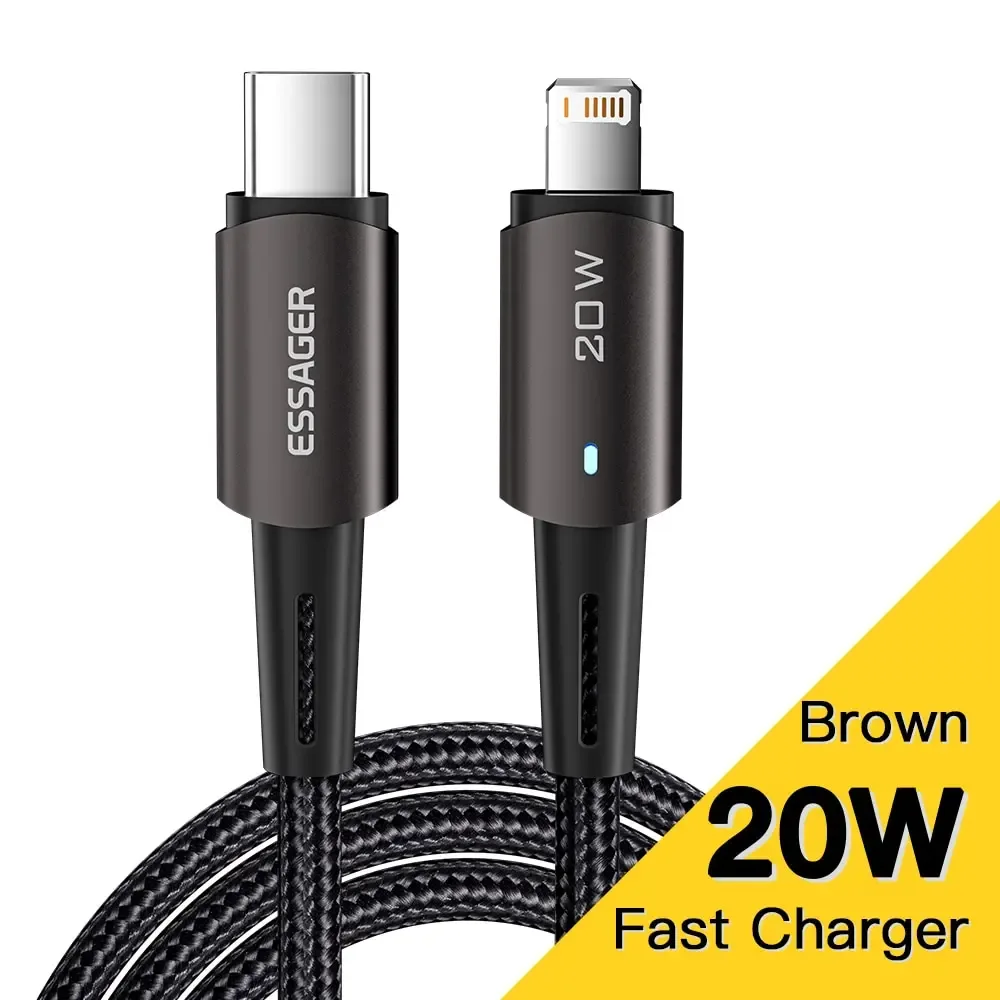 Essager - Câble de charge rapide USB-C vers Lightning 20W 9