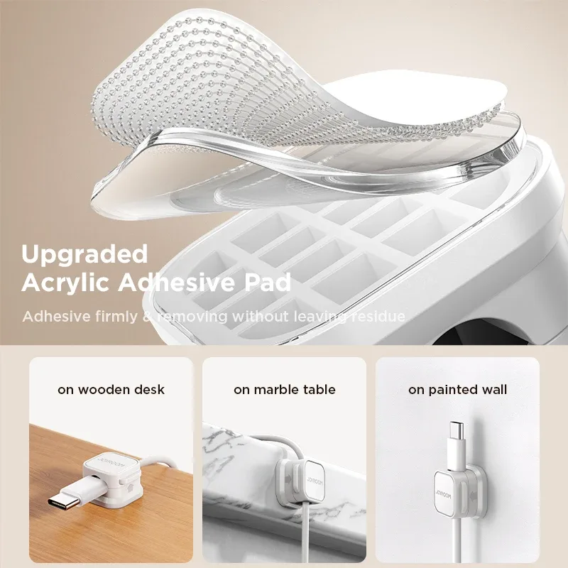 Joyroom Organiseur de Câbles Magnétique Adhésif - Lot de 3/6 Pièces - Image 5