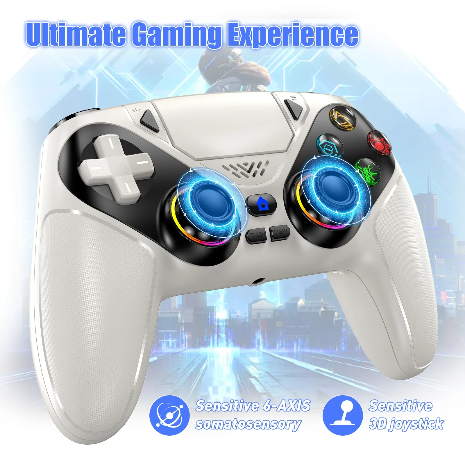 Manette sans fil pour PlayStation 5 avec fonction Turbo et vibration - Image 2