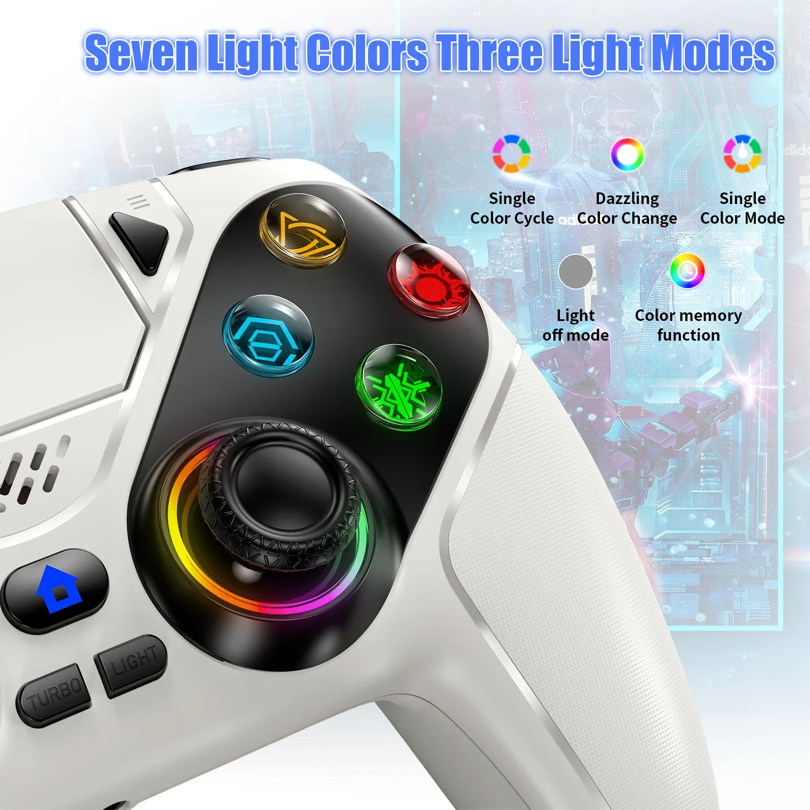 Manette sans fil pour PlayStation 5 avec fonction Turbo et vibration - Image 3