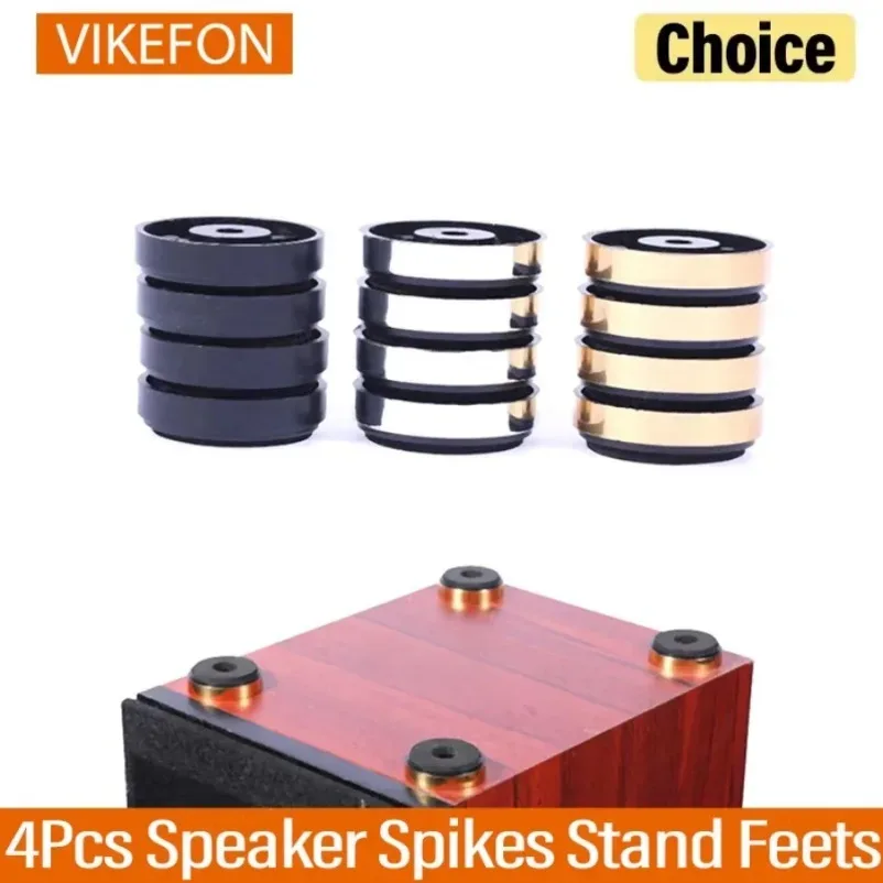 VIKEFON - Lot de 4 pointes de découplage et supports pour enceintes Home Cinéma - Image 2