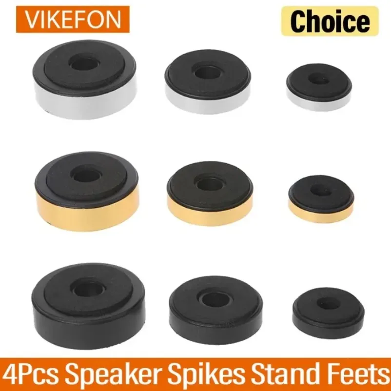 VIKEFON - Lot de 4 pointes de découplage et supports pour enceintes Home Cinéma - Image 1