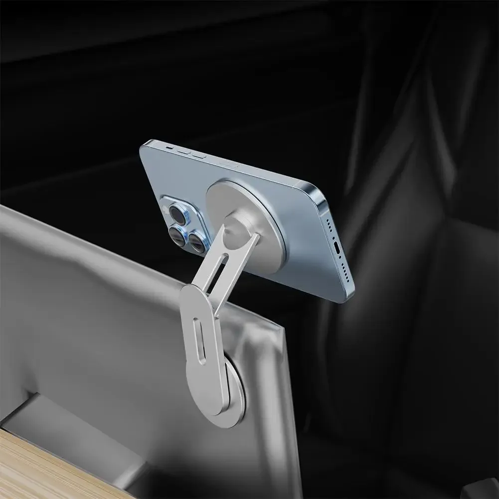 Support de téléphone magnétique ajustable en aluminium pour écran et voiture (Compatible MagSafe) 4
