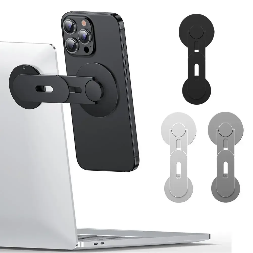 Support de téléphone magnétique ajustable en aluminium pour écran et voiture (Compatible MagSafe) 2