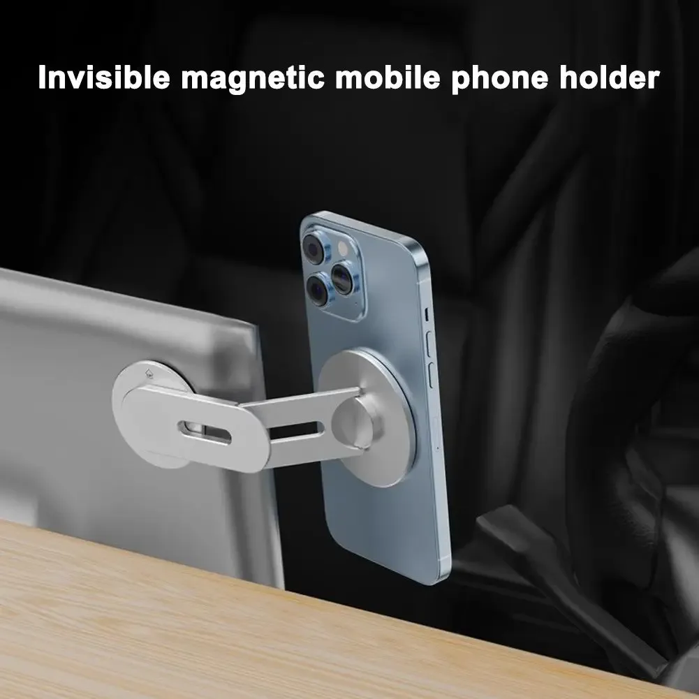 Support de téléphone magnétique ajustable en aluminium pour écran et voiture (Compatible MagSafe) 3