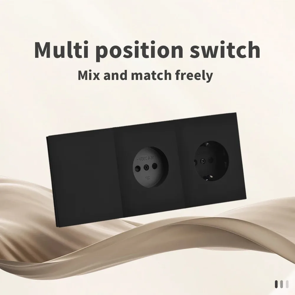 Interrupteur et prise de courant noir mat, finition soft-touch - Image 2