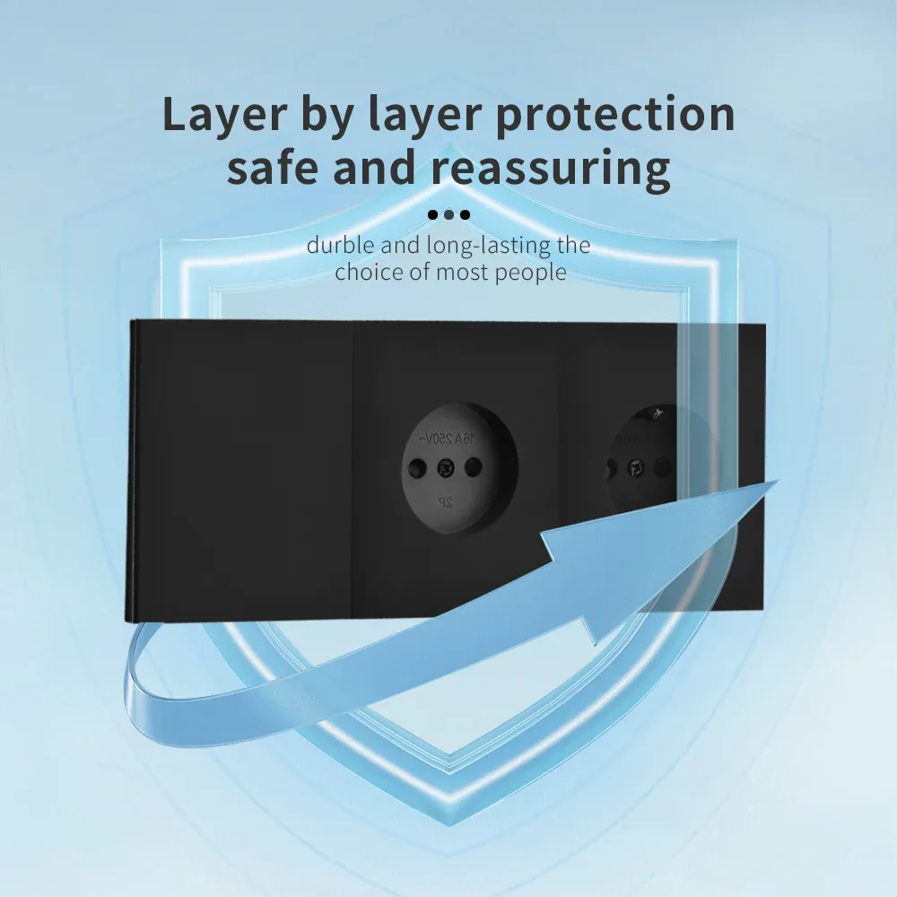 Interrupteur et prise de courant noir mat, finition soft-touch - Image 5