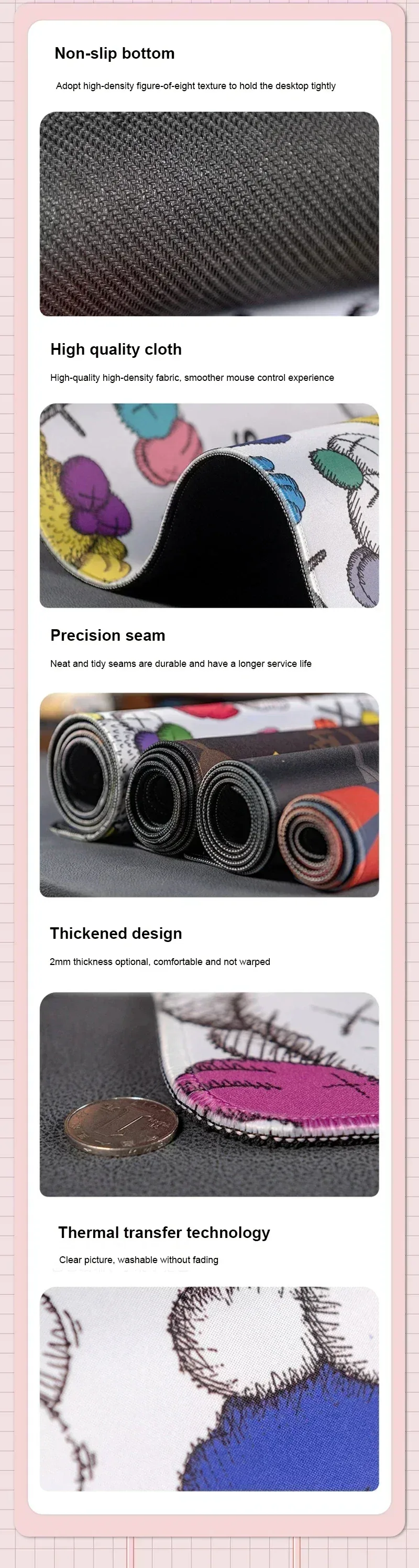 Détails techniques du tapis
