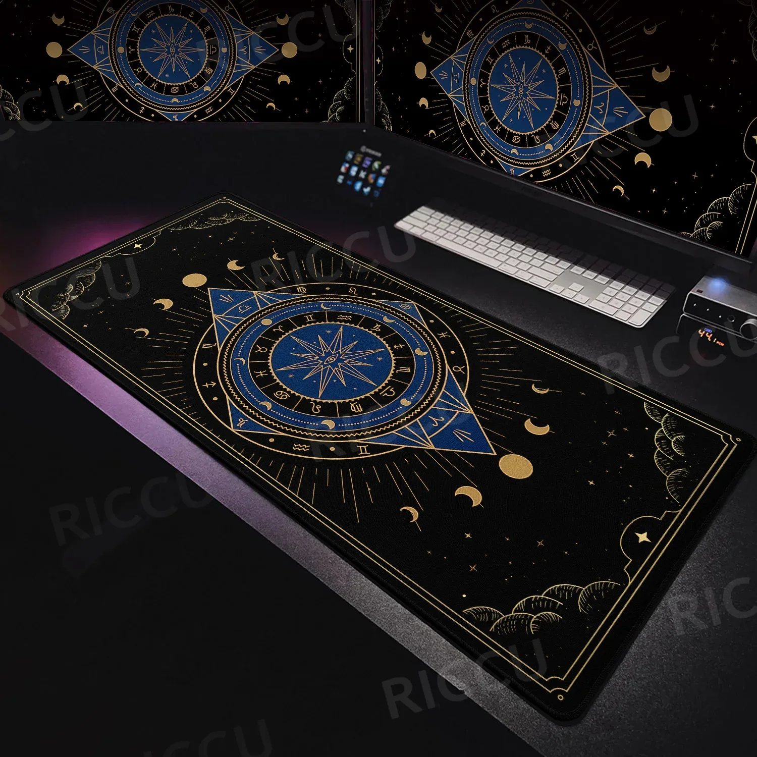 Tapis de souris XXL - Motif Tarot, Lune et Constellations - Image 1