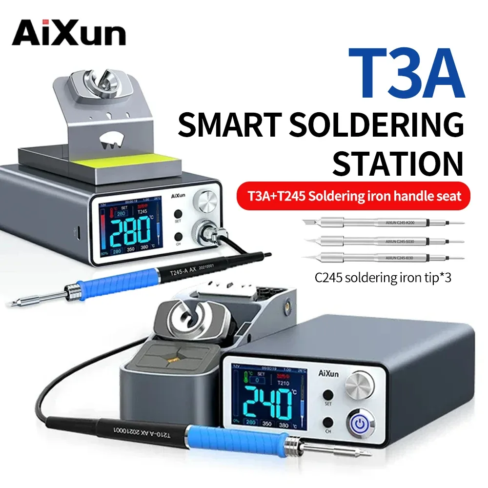 Station de soudage intelligente Aixun T3A 200W compatible T12/T245 - Image 1