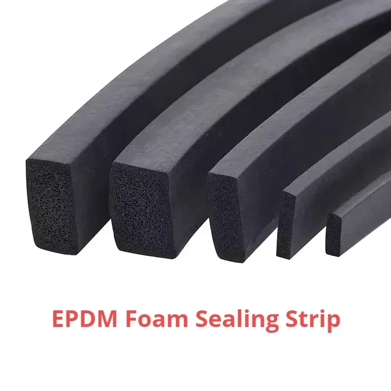 Joint d'étanchéité plat en mousse EPDM pour armoire électrique et automobile - 1m - Image 1