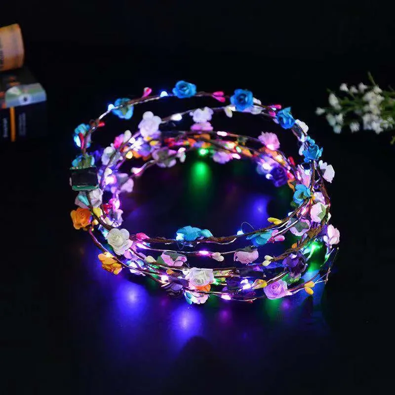 Couronne florale LED