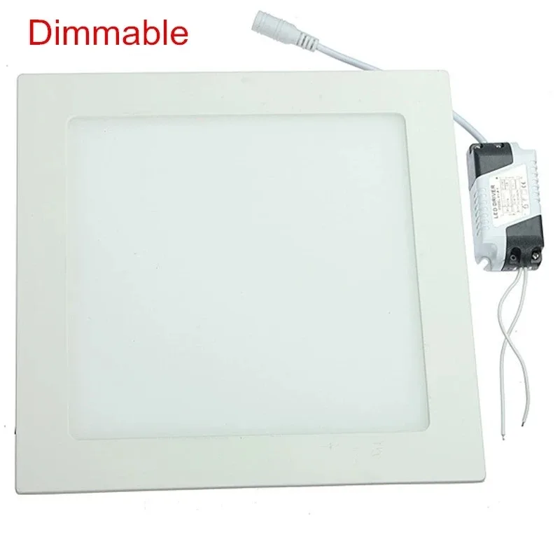 Plafonnier LED Carré Extra-plat, Intensité Variable, 3W-25W - Image 1