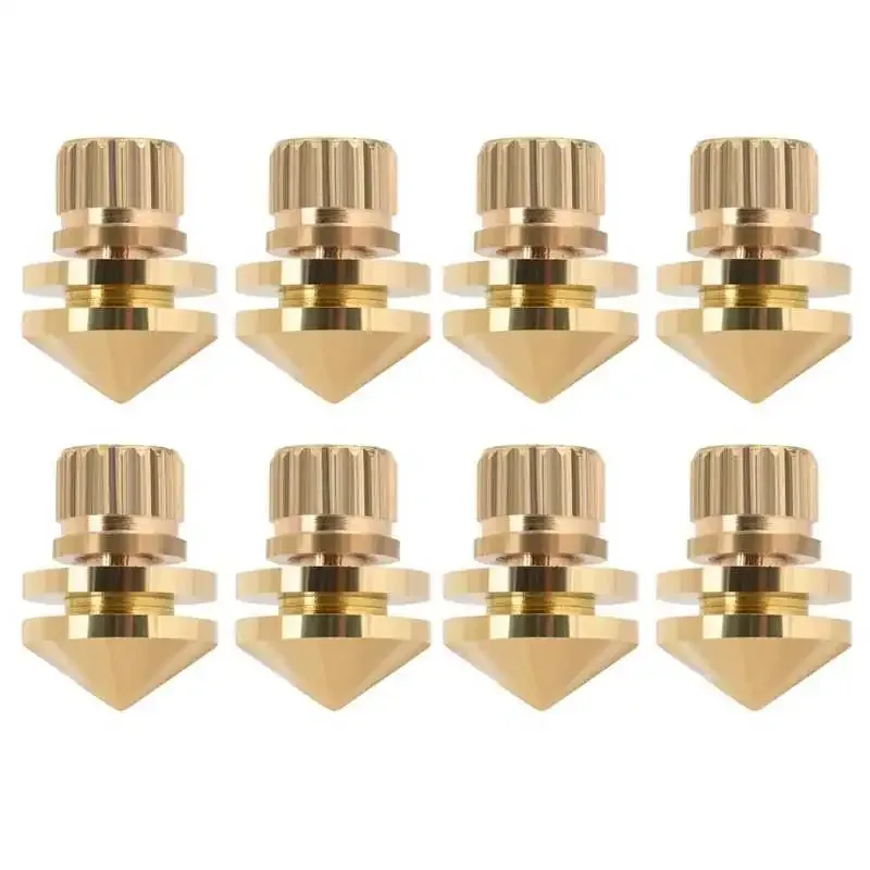 Lot de 8 Pointes de Découplage en Cuivre pour Enceintes HiFi - Image 1