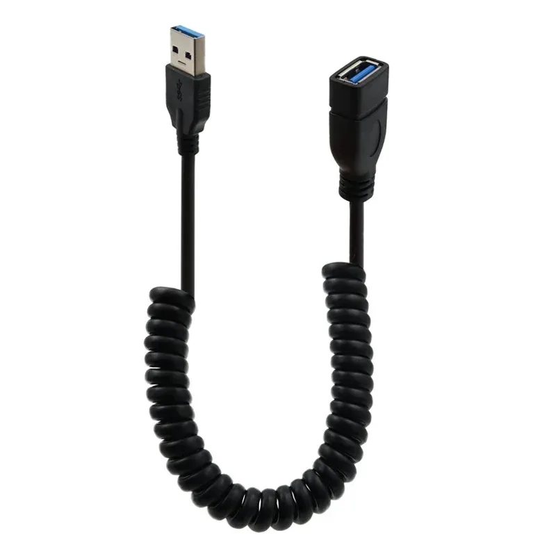 Rallonge USB 3.0 spiralée mâle vers femelle - 1,5 m - Image 4