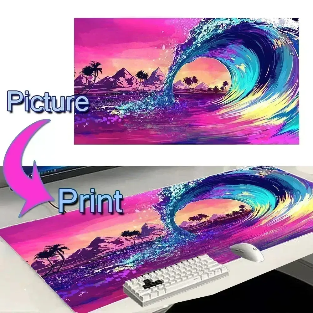 Tapis de souris gaming XXL personnalisé avec bords cousus - Image 2