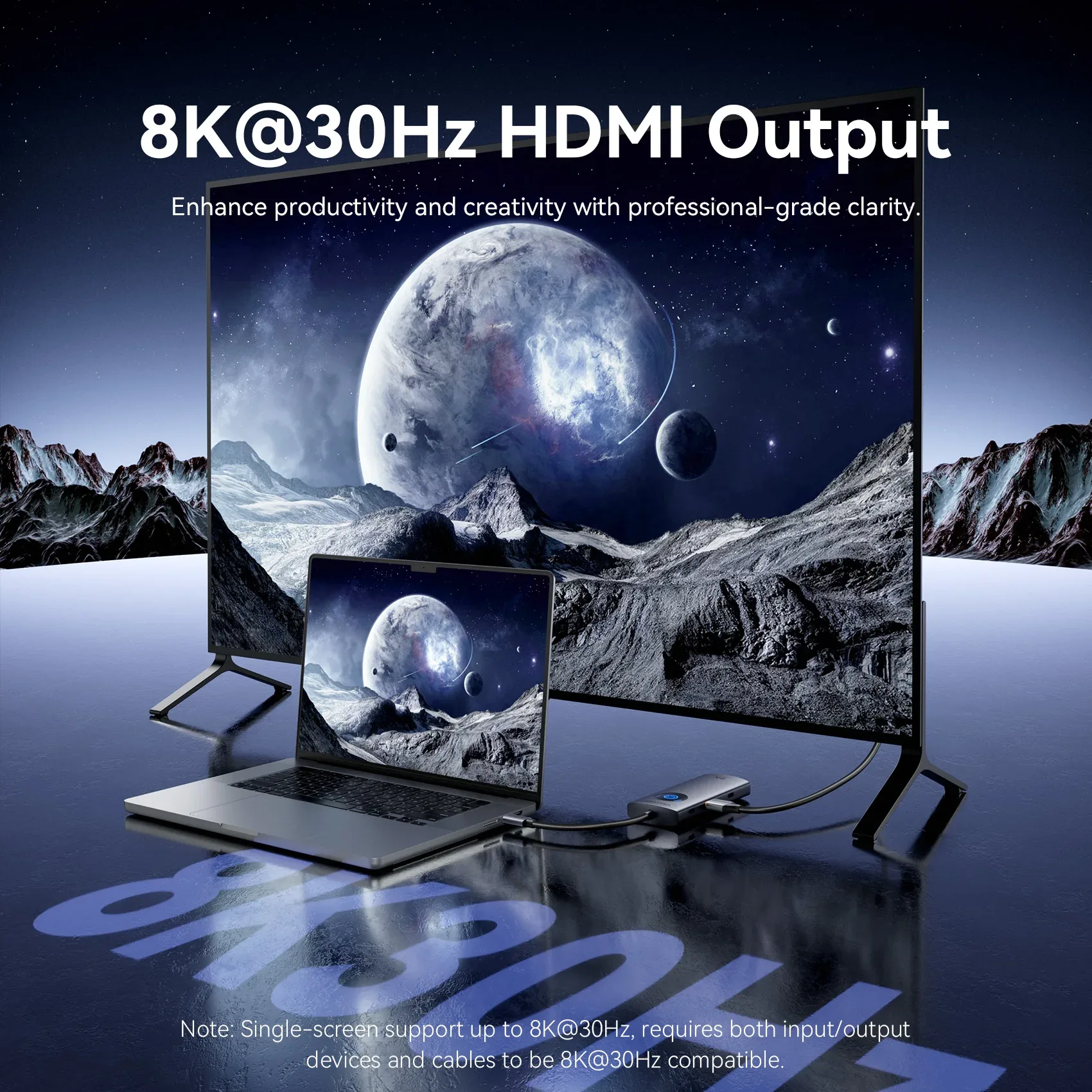 Hub USB-C Vention HDMI 8K, Ethernet 1000 Mbps et USB 3.2 avec Affichage LED - Image 4