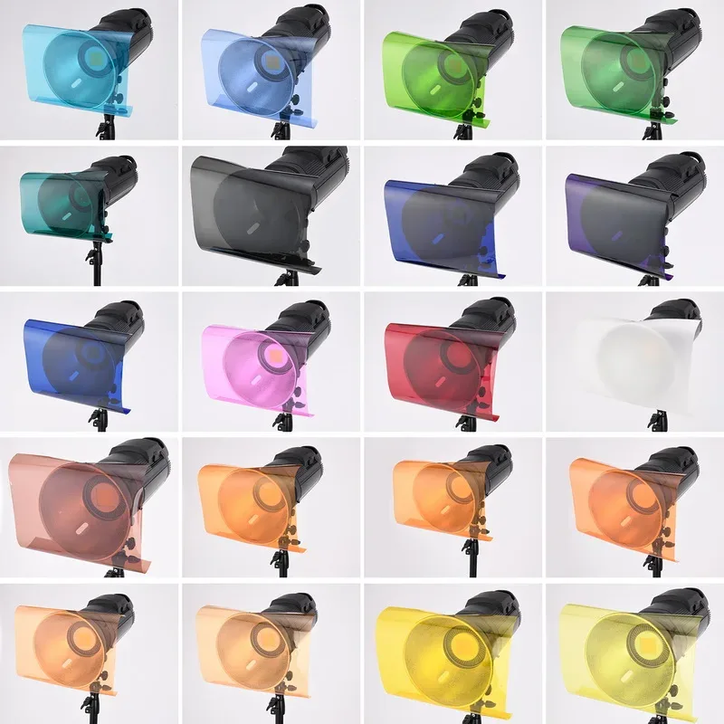 Selens Lot de 20 Filtres Gélatines de Couleur pour Flash Studio (25x25 cm / 10x7 cm) - Image 2