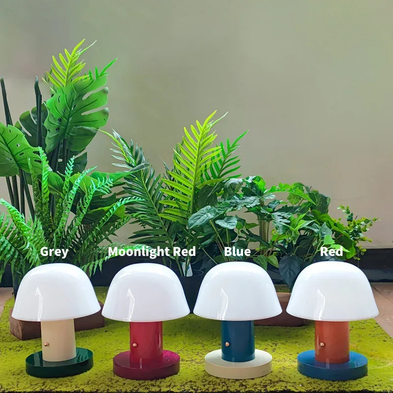 Lampe de table LED tactile et rechargeable en forme de champignon - Image 6