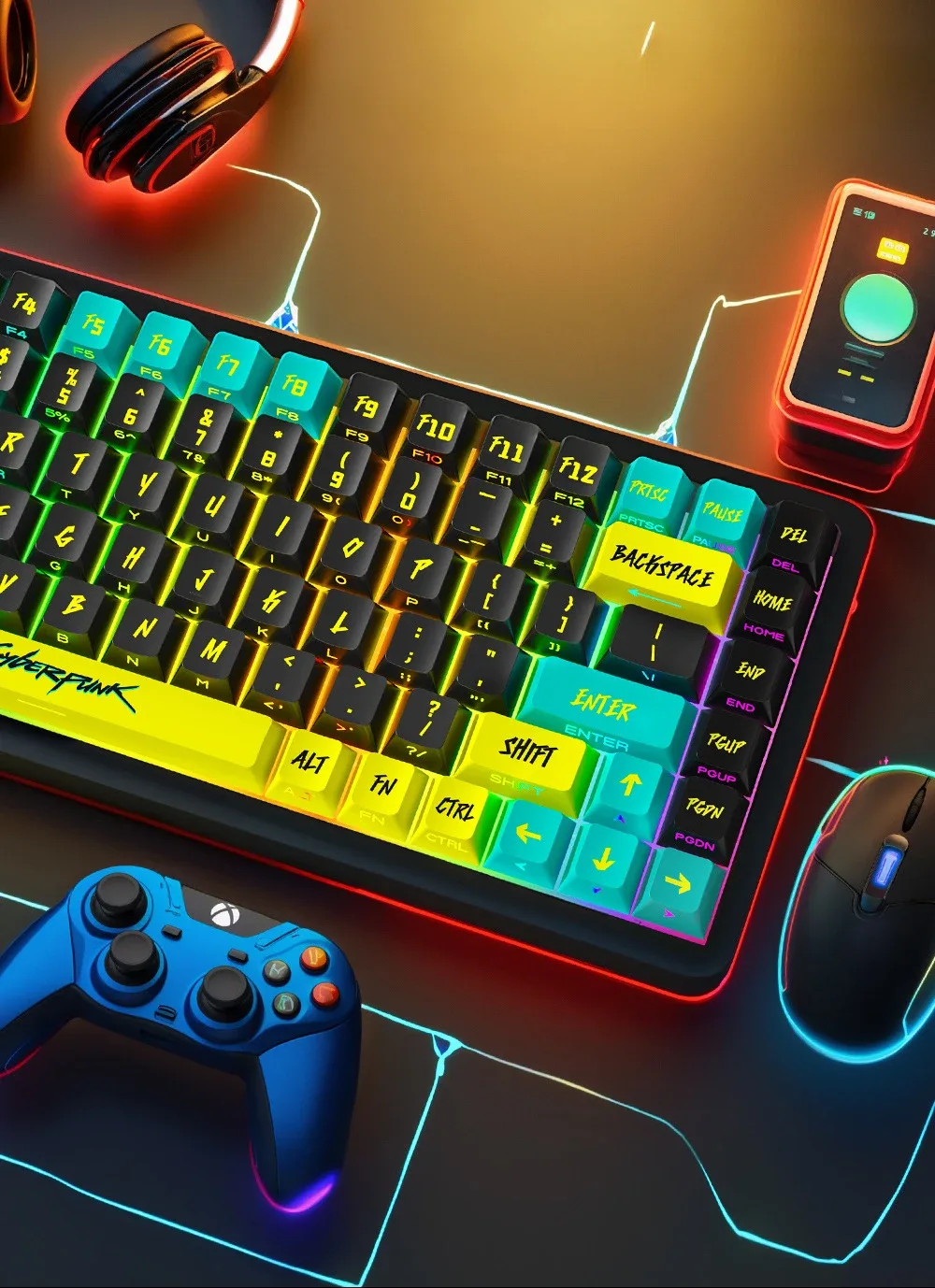 Cyberpunk Keycaps Detail 4