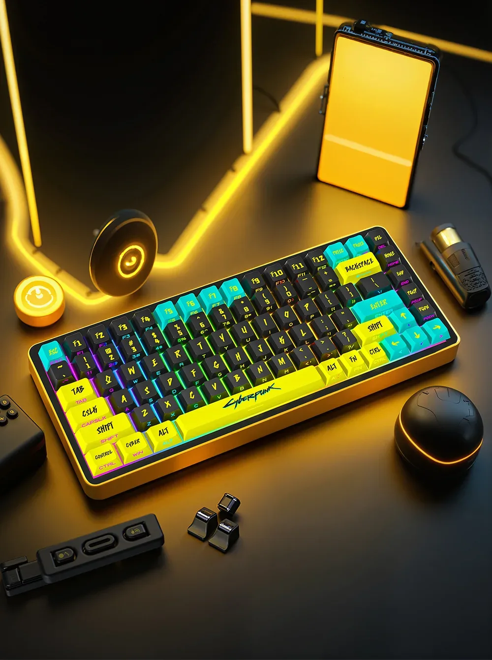 Cyberpunk Keycaps Detail 1