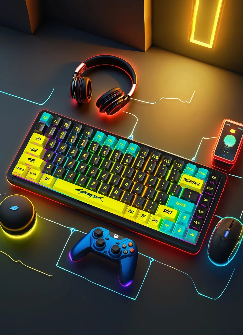 Cyberpunk Keycaps Detail 3