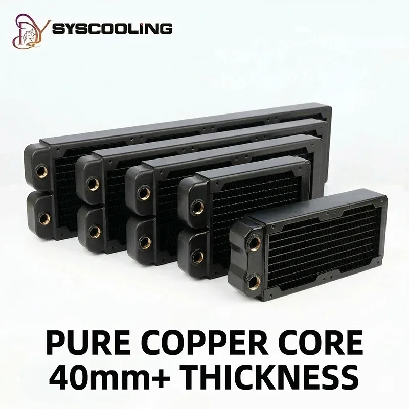 Radiateur en cuivre SysCooling Série RC 40mm - Haute Performance (120/160/240/360/480mm) - Image 1