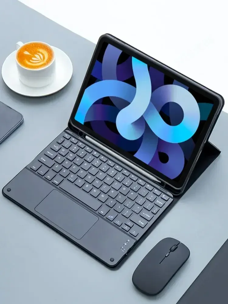 Étui avec clavier pour iPad 11 (2025), iPad 10.2, iPad 10e Gén., iPad Air 4/5/11/13 et iPad Pro 11 - Image 1