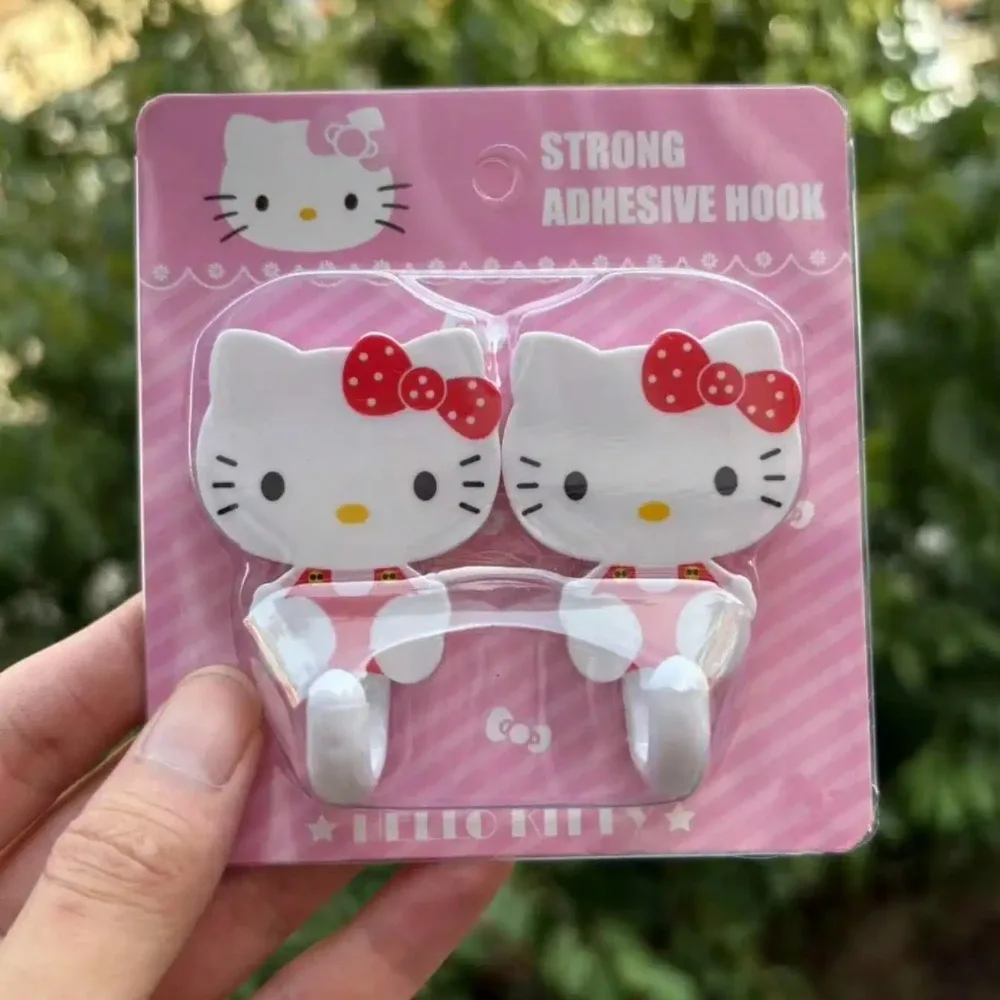 Lot de 2 crochets muraux adhésifs Sanrio Hello Kitty - Image 1
