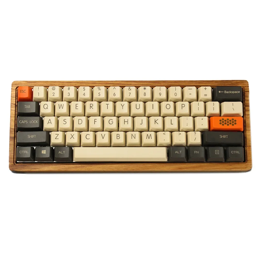 YMDK - Set de touches en PBT épais blanc, profil OEM, 61/87/104 touches pour clavier mécanique MX - Image 1
