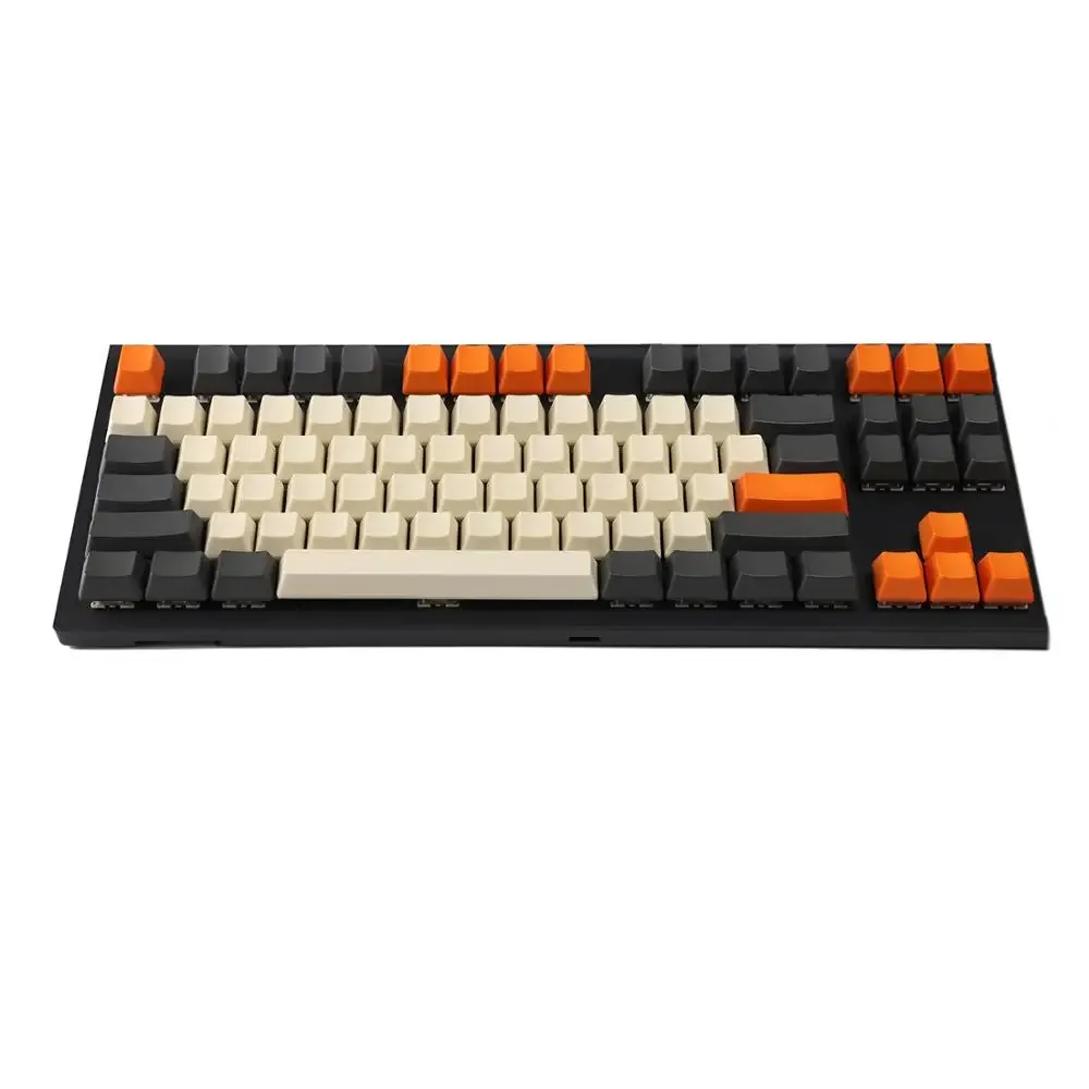 YMDK - Set de touches en PBT épais blanc, profil OEM, 61/87/104 touches pour clavier mécanique MX - Image 4