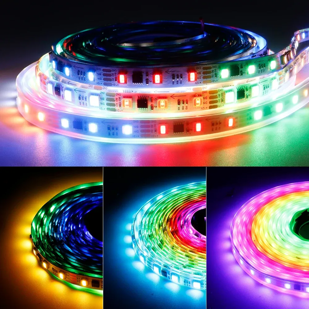 Ruban LED Adressable 5-en-1 WS2805 RGBW+CCT, 60 LED/m, SMD 5050, 12V/24V - Image 6