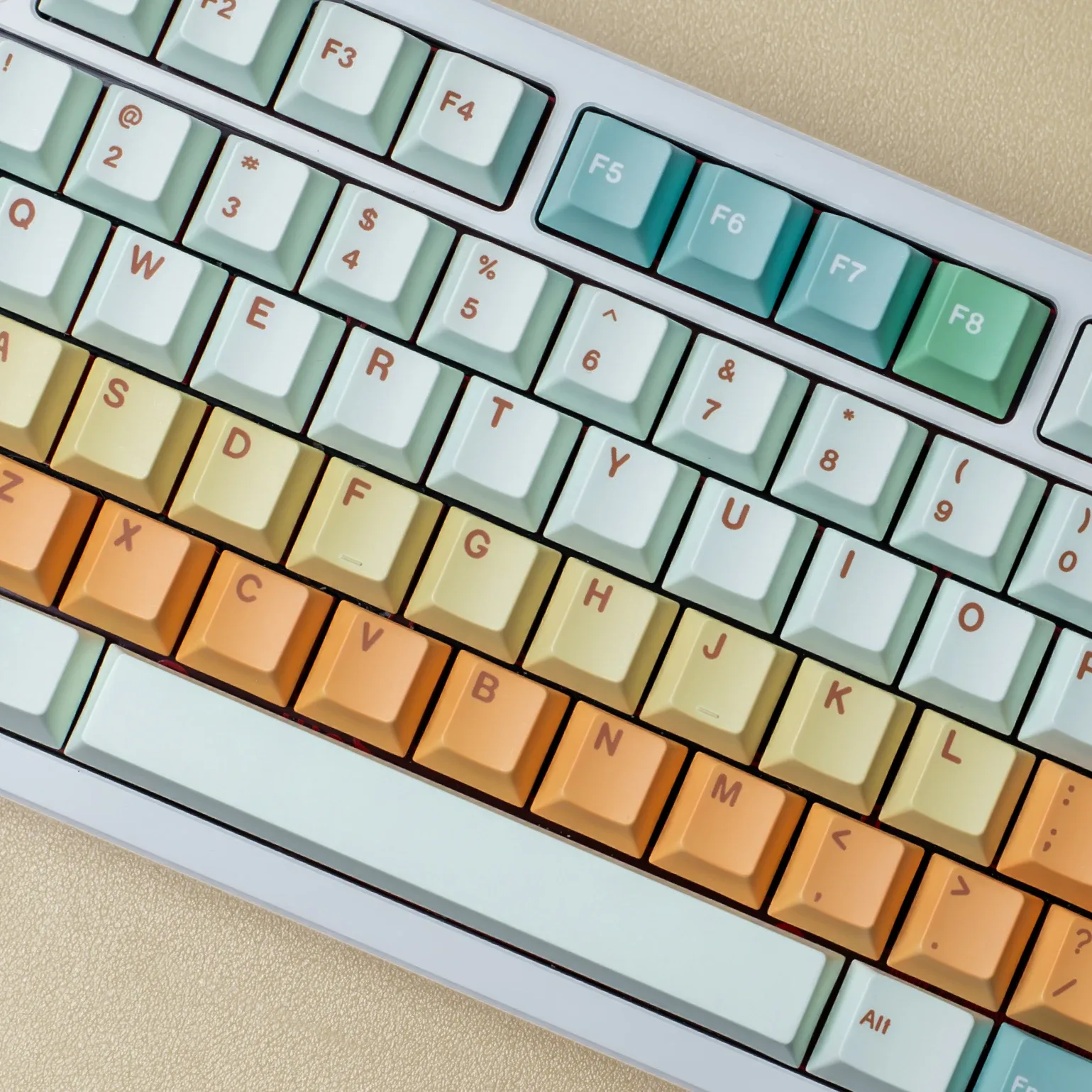 Set de Keycaps PBT Profil Cherry ISO - Sublimation Thermique - Multilingue (FR/DE/ES/KR/RU) - Compatible Rainy75 - Image 3