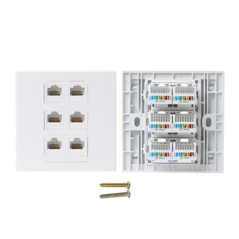 Panneau de prise réseau blanc