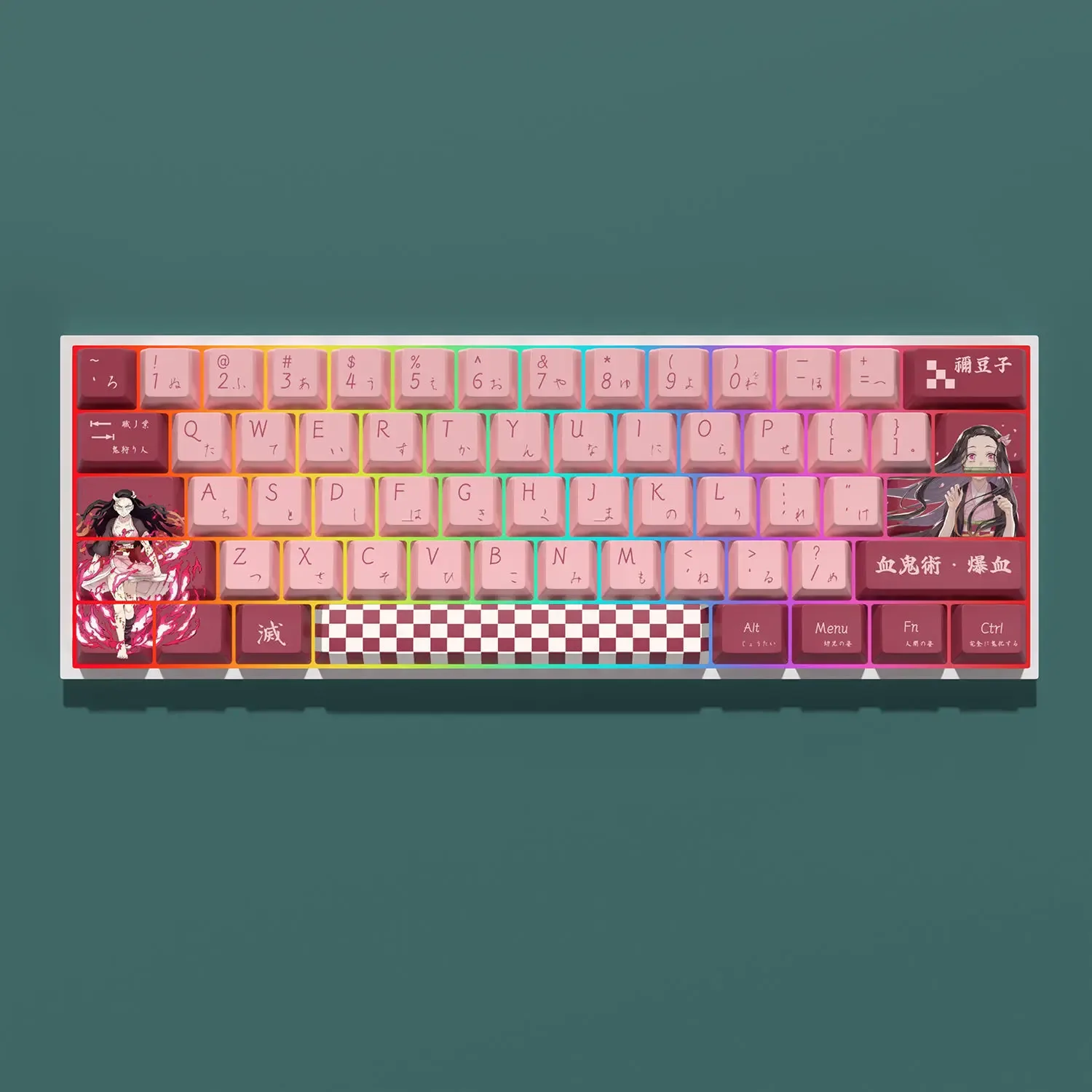 Set de Keycaps PBT Demon Slayer - Kanroji Mitsuri pour clavier mécanique - Image 5