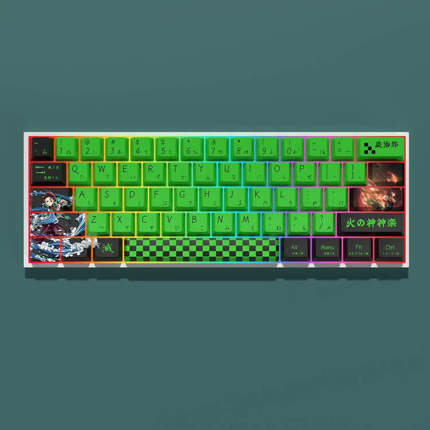 Set de Keycaps PBT Demon Slayer - Kanroji Mitsuri pour clavier mécanique - Image 1