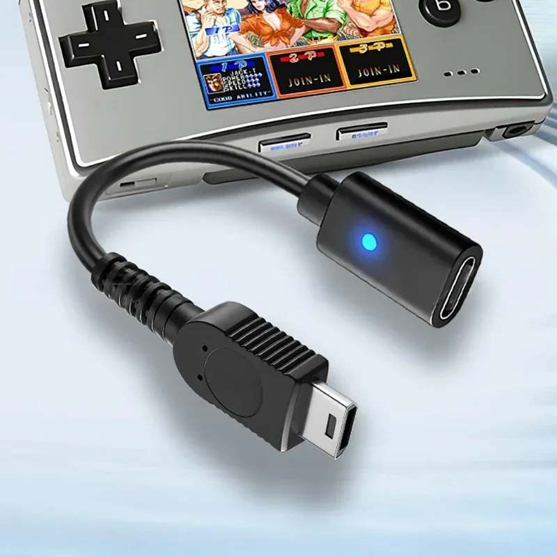 Adaptateur USB-C pour Nintendo Game Boy Micro (non-PD) avec indicateur LED 5