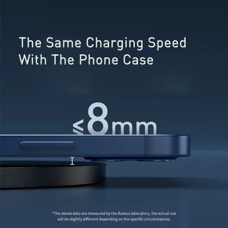 Chargeur sans fil Baseus 15W avec affichage LED pour iPhone, Samsung et AirPods - Image 4
