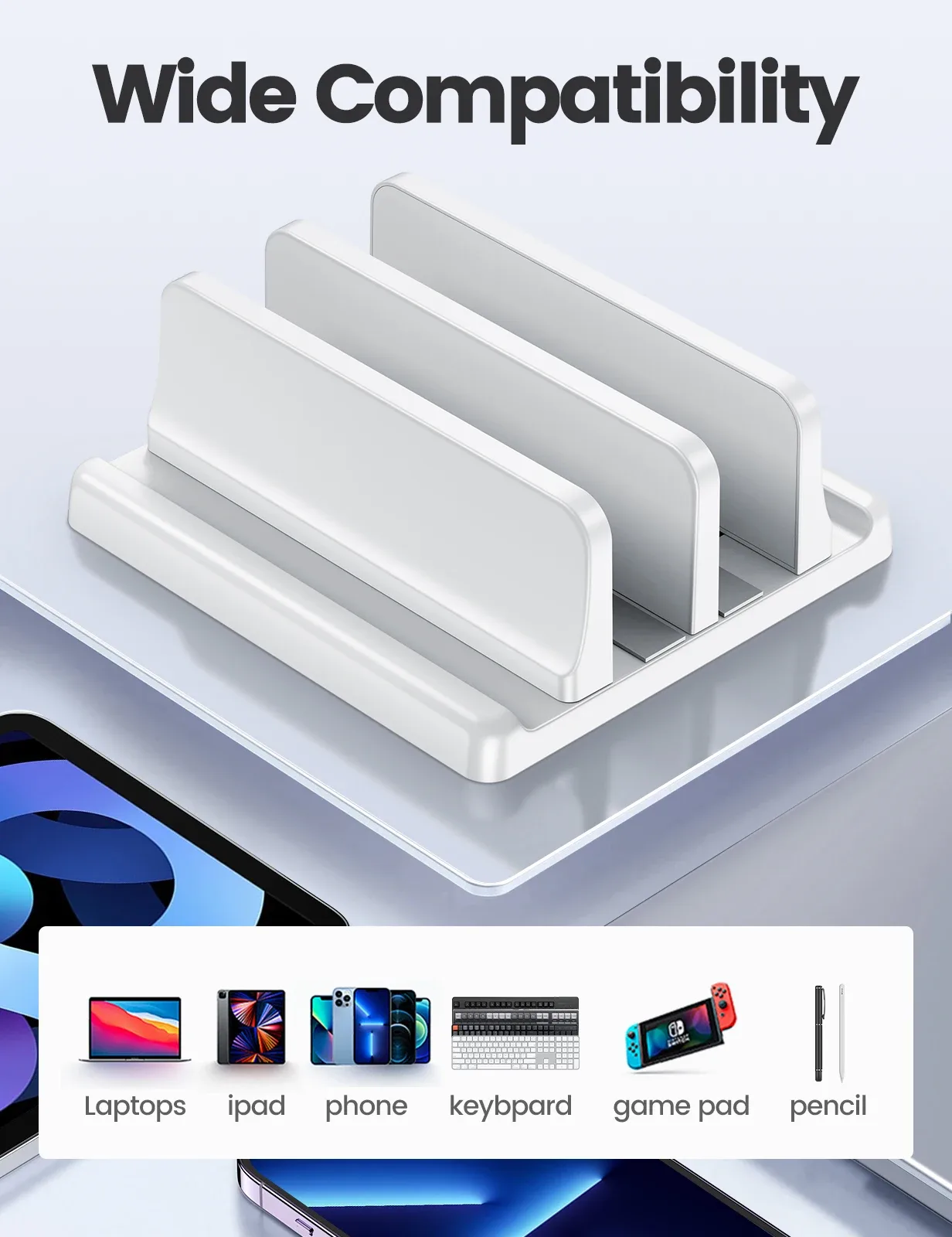 Support vertical ajustable pour ordinateur portable et tablette - Image 5