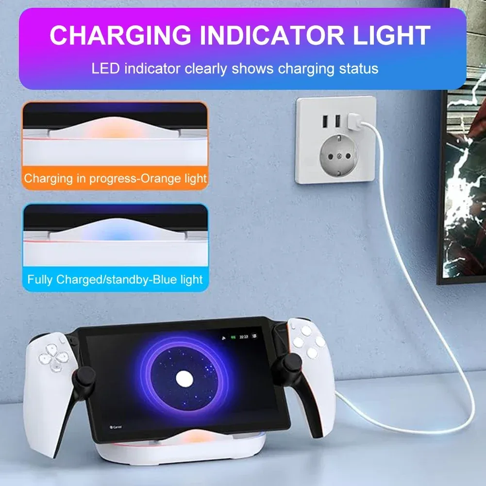 Station de recharge RGB S6 pour PlayStation 5 et PlayStation Portal - Image 3